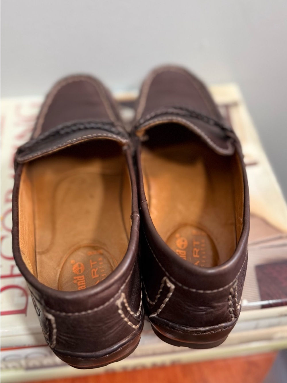 Timberland Dark Brown Leather Penny Loafers - Picture 11 of 16